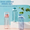 thumbnail image 3 of 2 Liter Water Bottle with Straw Women Girls Large Sport Portable Travel Bottles (Purple), 3 of 4