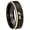 Black And Gold Step Edge, variant on Two Monkey Concave Black Tungsten Men Ring 10MM