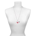 thumbnail image 3 of Delight Jewelry Silvertone 2-D Open Angel Fish - Red Heart Nurse Strong Zoe Necklace, 3 of 4