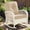 Beige, variant on MEETWARM Outdoor Wicker Rocking Chair, Rattan Patio Rocker Chairs with Cushions and High Back, All-Weather Patio Wicker Chair with Safe Rocking Design for Garden Backyard Porch, Cream White/Navy
