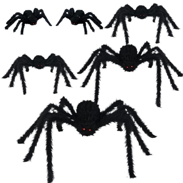 Arañas Peludas De Halloween, Arañas De Simulación, Accesorios Decorativos De Halloween Para Pared De Patio 6 Piezas seitruly HA037352-00