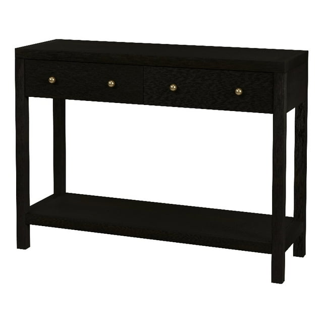 Butler Specialty Company Nora Console Table with 2 Drawers and Open Shelf, Antique Coffee