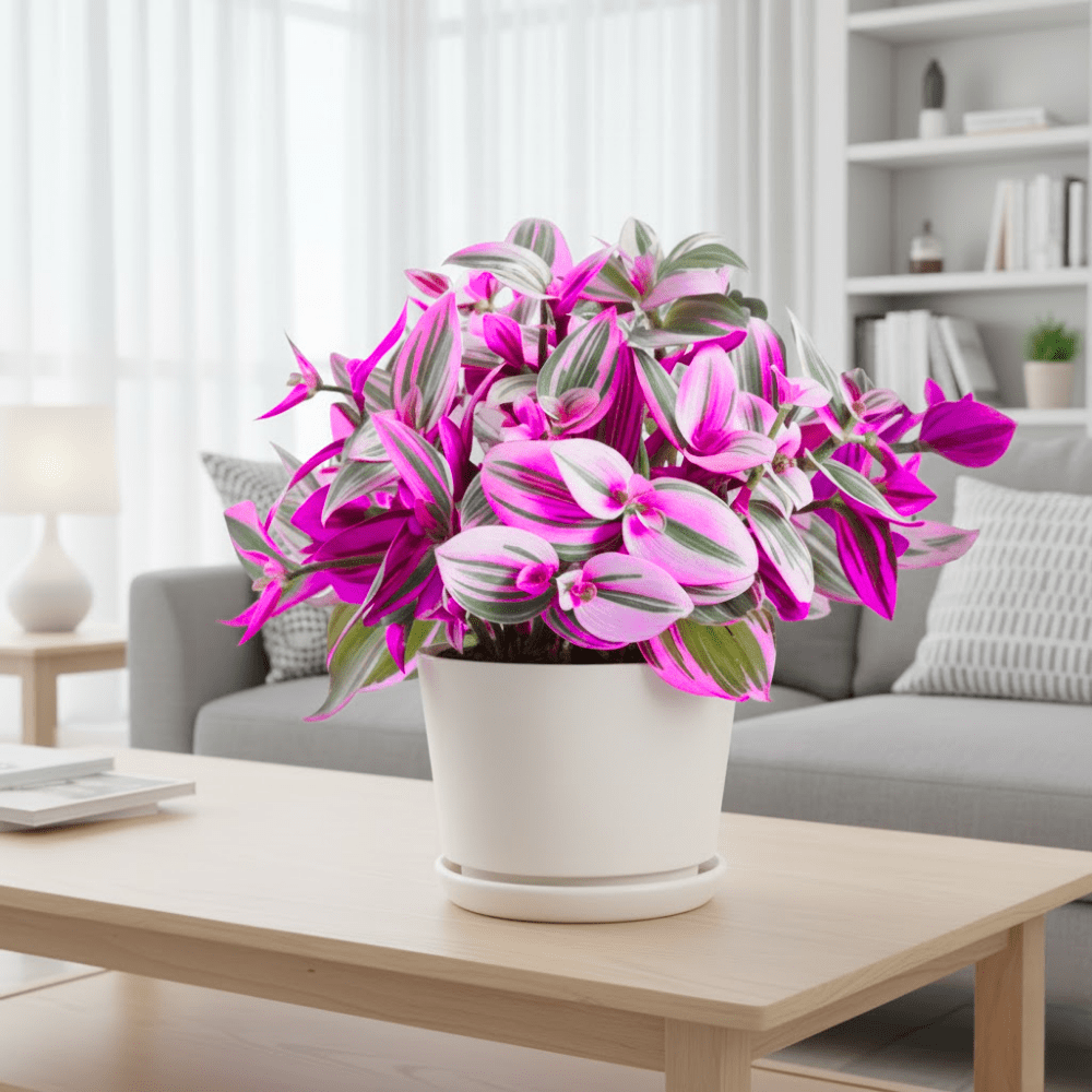 Pink Wandering Jew Live Plant in 2'' Pot, Tradescantia Nanouk Pink Wandering Jew Plants, Jew Plant Live, Live House Plants Indoor Plants