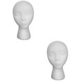 thumbnail image 6 of 2-Pack Foam Mannequin Heads with Wig Caps, White Dad Style, 28x21CM Foam Cap Stand for Display, 6 of 8