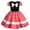 Red + White Bow, variant on IBTOM CASTLE Kids Baby Girl Polka Dots Princess Costume Birthday Fancy Dress up Party Cosplay Dance Clothing Set 2-3 Years Black