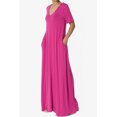 thumbnail image 3 of TheMogan Women's PLUS Soft Jersey Oversized V-Neck Short Sleeve Maxi Dress W Pocket, 3 of 6