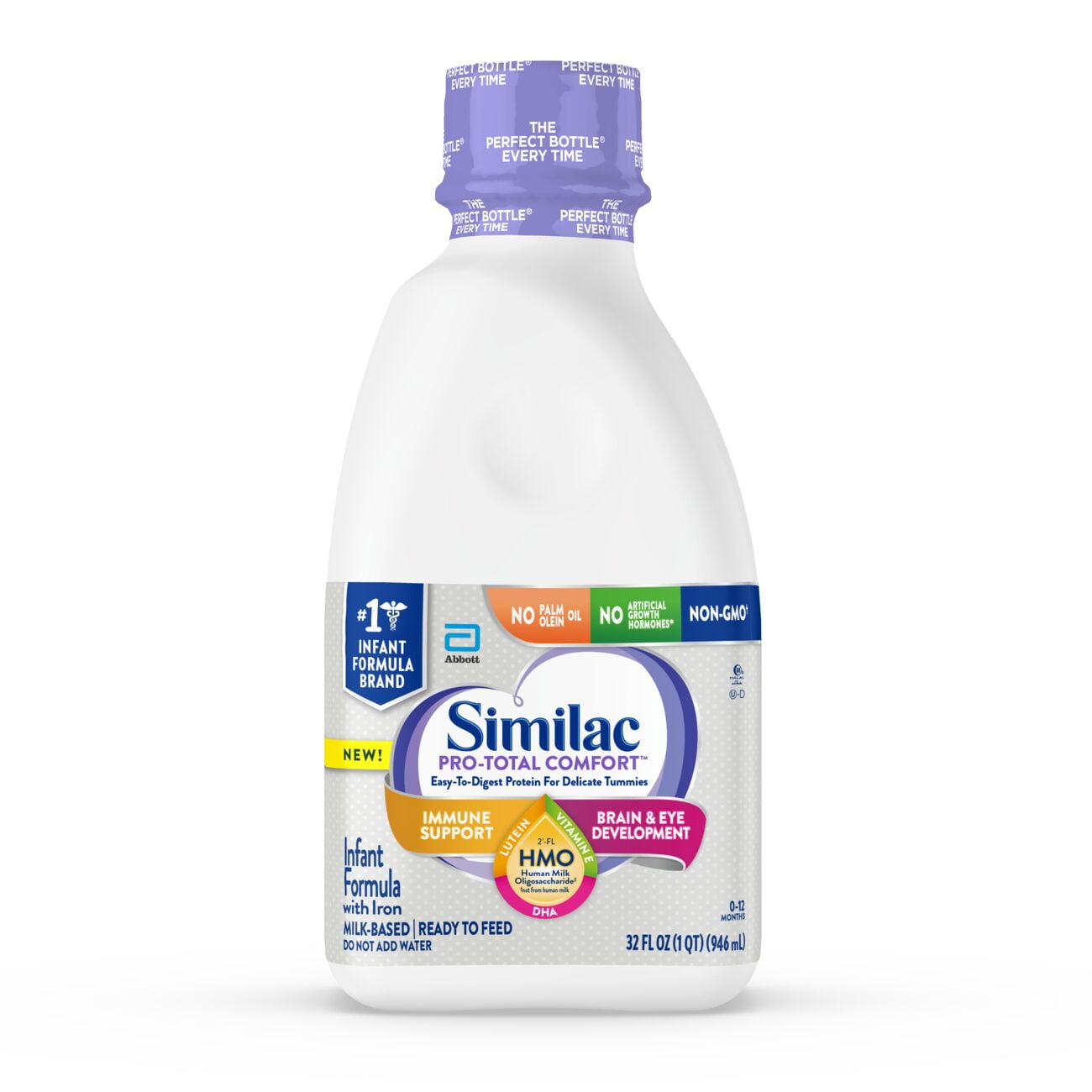 Similac Pro-Total Comfort Infant Formula with Iron, Ready-to-Feed, 32-fl-oz Bottle