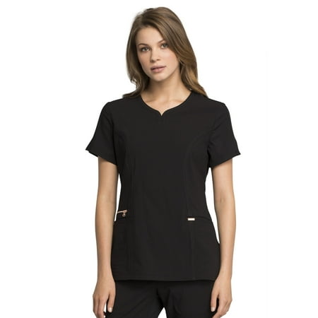 

Cherokee Statement Women s Scrubs Top Ribbed V-Neck CK695