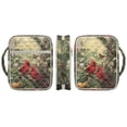 thumbnail image 3 of Xixirimido Bible Cover Case Large Quilted Bible Carrying Case with Handles, Bible Study Supplies & Accessories Christian Gifts for Church, Cardinal Butterfly Forest Floral Pattern, 3 of 7
