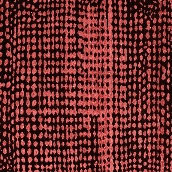 Ahgly Company Indoor Square Abstract Red Modern Area Rugs, 6' Square