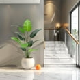 thumbnail image 3 of 4ft Bird of Paradise Artificial Plant, Fake Silk Banana Leaf Tall Artificial Plants, 1Pcs Faux Bird of Paradise Plant Tall Tropical Green Tree for Home Living Room and Office Decoration, Indoor Outdoo, 3 of 8