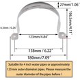 thumbnail image 2 of HSHDLDF 4Inch Two Hole Stainless Steel U-Tube Clamp Connecting Ring Hose Clamp-Bracket Stainless Steel Tube Strap Tension Clip-Heavy Duty Rigid Pipe Strap Clamp For Inner Dia 4Inch Water Pipe 3Pcs(1, 2 of 5