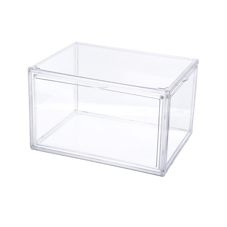 Uxcell Shoe Box Acrylic Box Assemble Dustproof Box Showcase, 13.3x10x7.9inch for Crafts Transparent 1 Pcs