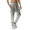 thumbnail image 2 of JLFKNG Mens Performance Trousers Simple Solid Color Sparkly Tethered Pants Bright Straight Leg Suitable For Beach, Dates, 2 of 6