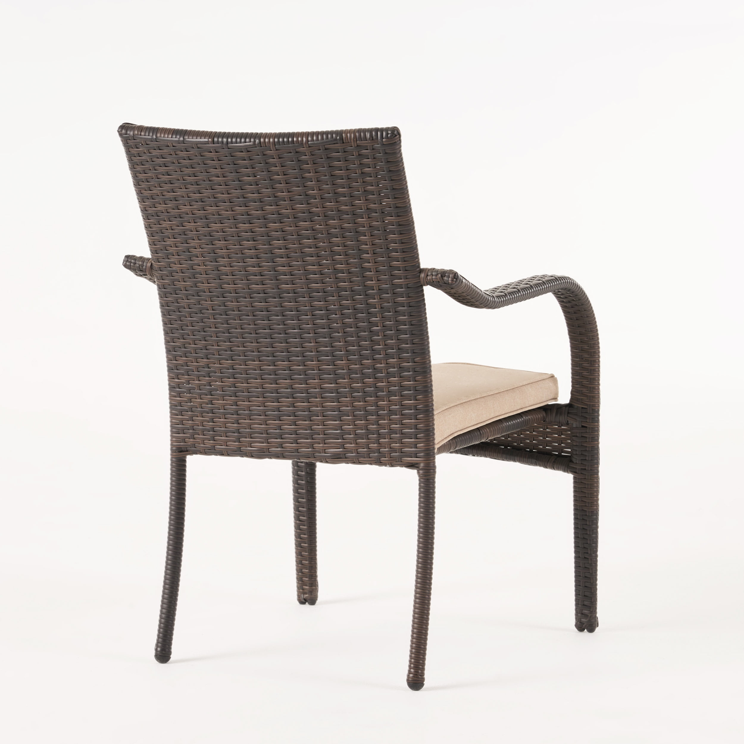 Heath Outdoor 8 Seater Wicker Dining Set, Dark Brown, Multibrown
