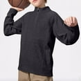 thumbnail image 5 of JSKUMAR Boys Girls Quarter Zip Sweatshirts Soft Breathable Loose Pullover Tops Long Sleeve Mock Neck Athletic Shirts (Dark Gray,7-8 Years), 5 of 6