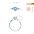 thumbnail image 5 of Angara Natural 0.72 Ct. Aquamarine Solitaire Ring in Sterling Silver for Women (Ring Size: 5), 5 of 10
