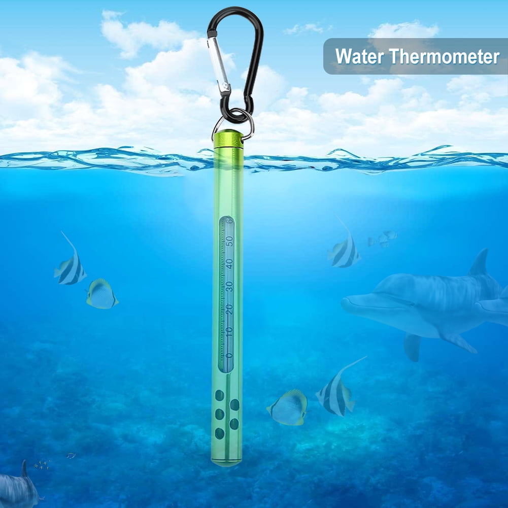 Water Thermometer,Outdoor Metal Fly Fishing Water Stream Thermometer Fishing Accessories 