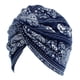 thumbnail image 1 of Gorro musulmán para adultos, pañuelo para la cabeza, gorro para quimioterapia, gorro étnico de verano Elefante azul marino, 1 of 5