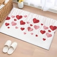 thumbnail image 2 of Valentine's Day Large Area Rugs for Bedroom Living Room, Soft Non Slip Carpet Bedside Rug, Pink Red Love Sweet Falling Heart Romantic Rectangular Floor Cover Kitchen Accent Rug 2'x3' for Office, 2 of 9