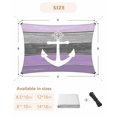 thumbnail image 6 of Sun Shade Sail 12x16Ft Purple and Grey Wood Grain Anchor Uv Block Sunshade Canopy Outdoor Shade Cover Rectangle Shade Cloth For Patio Garden Yard Deck Pergola, 6 of 6