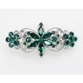 thumbnail image 3 of Faship Gorgeous Green Rhinestone Crystal Flora Hair Barrette Clip, 3 of 5