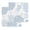 White haze blue light gray, variant on Light Blue Coastal Kitchen Dish Towels for Drying Dishes Set of 2, Coral Jellyfish Starfish Ocean Nautical Waffle Weave Microfiber Hand Tea Bathroom Towels Quick Dry & Absorbent Towel 12x12