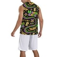 thumbnail image 2 of Pofeuu Mardi Gras3 Print Basketball Jersey, Shirts for Men Youth Basketball Jersey Crew Neck-XX-Large, 2 of 6