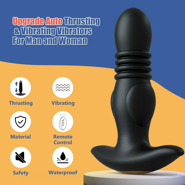FIDECH Thrusting Anal Plug Vibrator Dildo with Remote Control, Wearable  Clitoral G Spot Vibrator, Adult Sex Toys for Mens Womens Couples -  Walmart.com