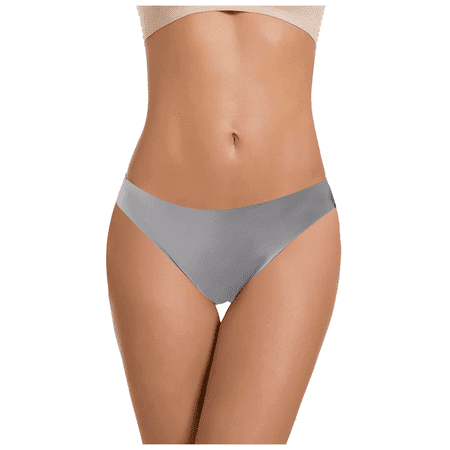 Fulorrnie Underwear for Women Seamless Hiphuggers Comfort Breathable Panties Sport Banded Waist Moisture Wicking Panty Grey L
