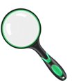 thumbnail image 1 of Handheld Reading Magnifier Set With Hanging Rope And Rubber Handle, 65mm Magnifying Lens Handheld Magnifying Glass For Observation Reading Book Fault, 1 of 5
