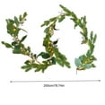 thumbnail image 3 of WKSCLPAI Christmas Garland with Lights 6.6FT Artificial Green Needles-pines Silver Berries Vines with Lights And Vines Suitable For Indoor Decoration An Ideal Gift for Friendes, 3 of 5