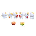 thumbnail image 1 of Adornos de gatos de la suerte, juego de 8 figuras de gatos de la riqueza, miniatura de la fortuna, lindo gatito de resina, adorno para escritorio, 1 of 6