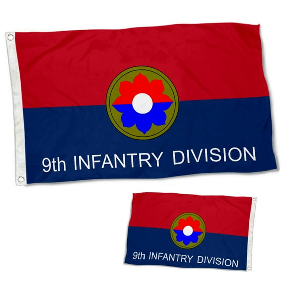 Dutern Double Sided Army 9th Infantry Division Flag Military Banner 3 Ply with Brass Grommets 2x3 Feet