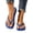 Blue, variant on Qingpeng Womens Lug Sole Thong Sandals Textured Thick Footbed Wide V Strap Comfy Cushioned Summer Lounge Flip Flops