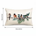thumbnail image 4 of Lumbar Pillow Decorative Throw Pillows,Small Hand-Painted Outdoor Birds Pillowcases,Spring Summer Pillows Decorative Throw Cushion Covers Linen for Couch Sofa Teal C, 4 of 9