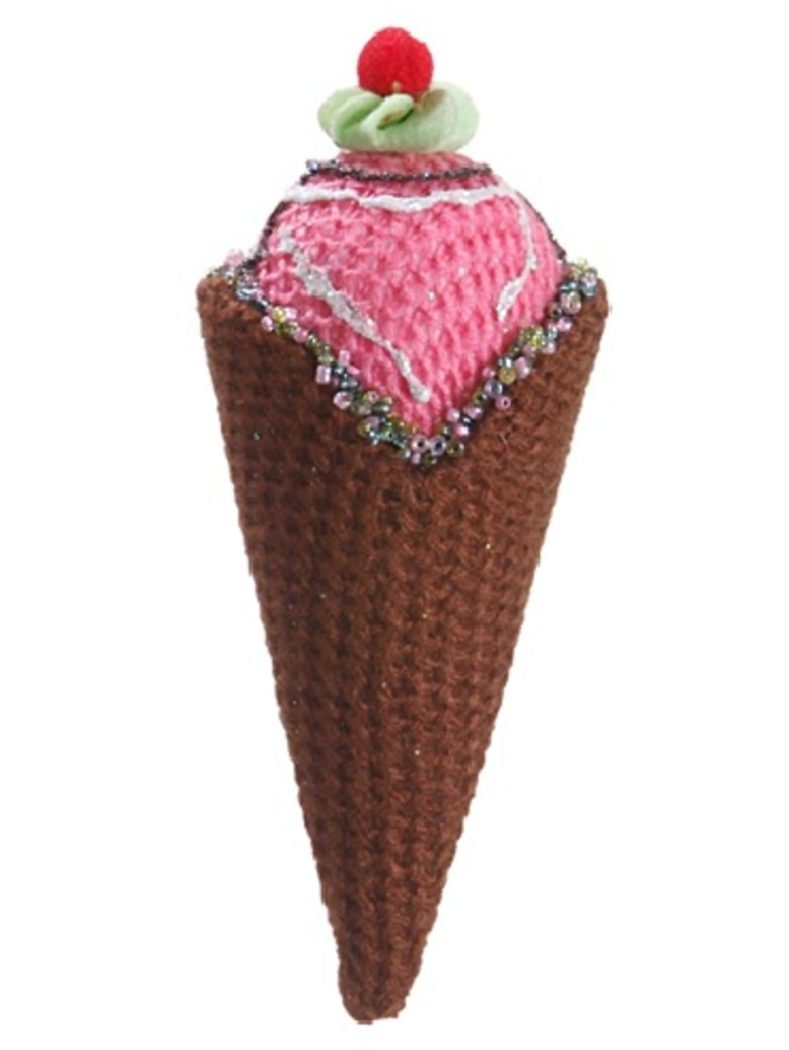Strawberry icecream cotton candy ornament