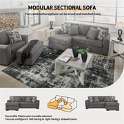 Signature Design by Ashley Gardiner Pewter Sofa Chaise