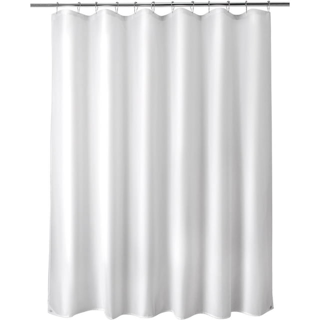 LAICAIW Waterproof Shower Curtain Liner Fabric, Cloth Shower Curtain Liner with Magnets, Soft Shower Curtain Liner White, Lightweight Shower Curtain Liner Machine Washable, 70 x 72 Inches