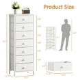 thumbnail image 7 of Satifur 7-Drawer Tall Dresser Bedside Fabric Nightstand with Storage,White, 7 of 7