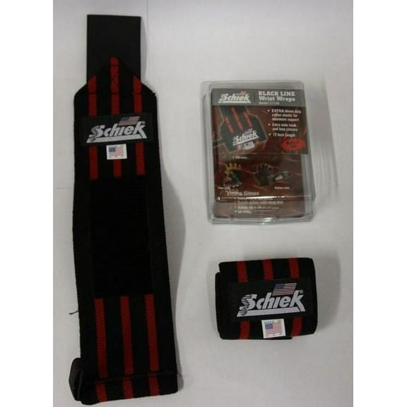 Schiek Heavy Duty Wrist Wraps Wrist Support - 12" Black