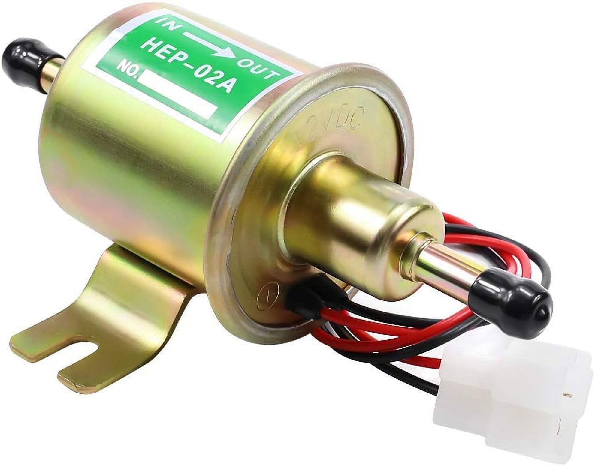 Bravex Universal 12V Baja Presión 2.5-4 PSI Gas Diesel Bomba De Combustible Eléctrica En Línea HEP-02A (2.5-4 PSI