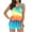 Lake Blue, variant on Women Padded Bikini Boyshorts Push-up Tankini Swimsuit Swimwear Plus Size Swimdress