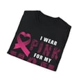 thumbnail image 4 of Wear Pink For Mom Breast Cancer Awareness Month Pink Ribbon TShirt, 4 of 4