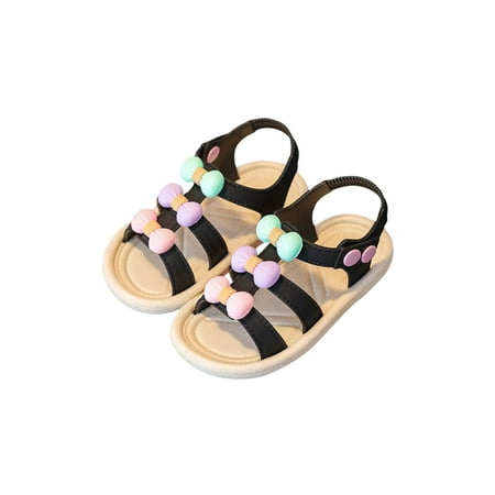 

Multitrust Baby Girls Summer Sandals Candy Color Bowknot Flats Non-Slip Toddler First Walkers