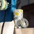 thumbnail image 3 of 20 Oz Yellow and Gray Leaves Modern Art Coffee Tumbler Double Wall Insulated Stainless Steel Water Bottle | Metal Reusable Thermoses Flask with Cup Cap | Leak & Sweat Proof with Anti-Dust Lid, 3 of 7