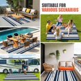 thumbnail image 4 of Dark Blue Gray Outdoor Rug for Patio/Deck/Porch, Non-Slip Large Area Rug 5 x 8 Ft, Horizontal Stripe Minimalist Geometric Indoor Outdoor Rugs Washable Area Rugs, Reversible Camping Rug Carpet Runner, 4 of 8