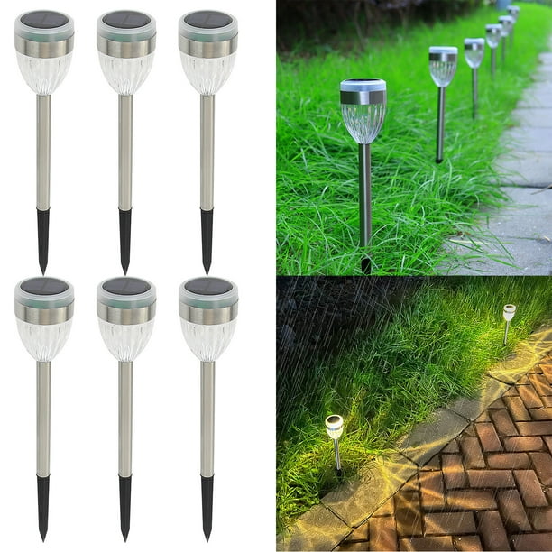 Hogar y jardín, Exterior y jardín, Jardinería, Regalo de jardín, Lámpara solar de jardín de 6 piezas, Iluminación de patio exterior, Lámpara de pie solar decorativa LED, Luz de jardín