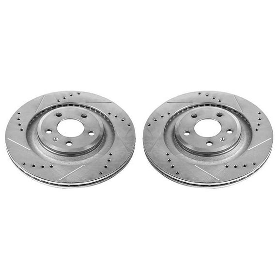 Power Stop EBR1015XPR Evolution Drilled & Slotted Rotors -Rear