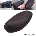 thumbnail image 2 of Motorcycle Seat Cushion Cover 3D Mesh Waterproof Seat Cushion Protector Protection Breathable Anti-Skid PU Leather for Scooter, 2 of 13